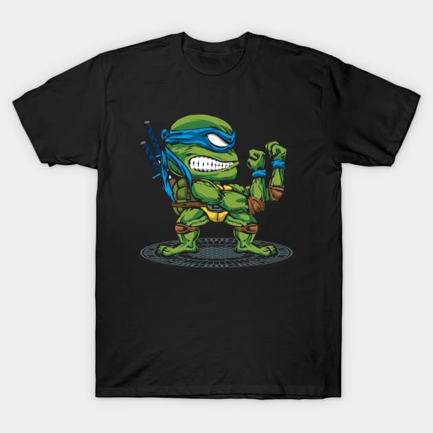 FIGHTING TURTLE LEONARDO T-Shirt by MatamorosGraphicDesign